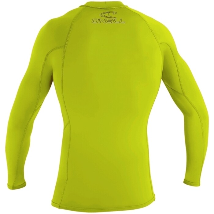 2024 O'Neill Youth Basic Skins Long Sleeve Rash Vest 3346 - Lime